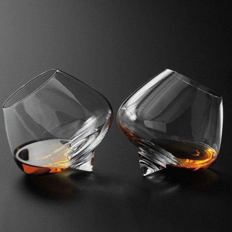 Rotating Whiskey Glass Top Belly Cigar Whiskey