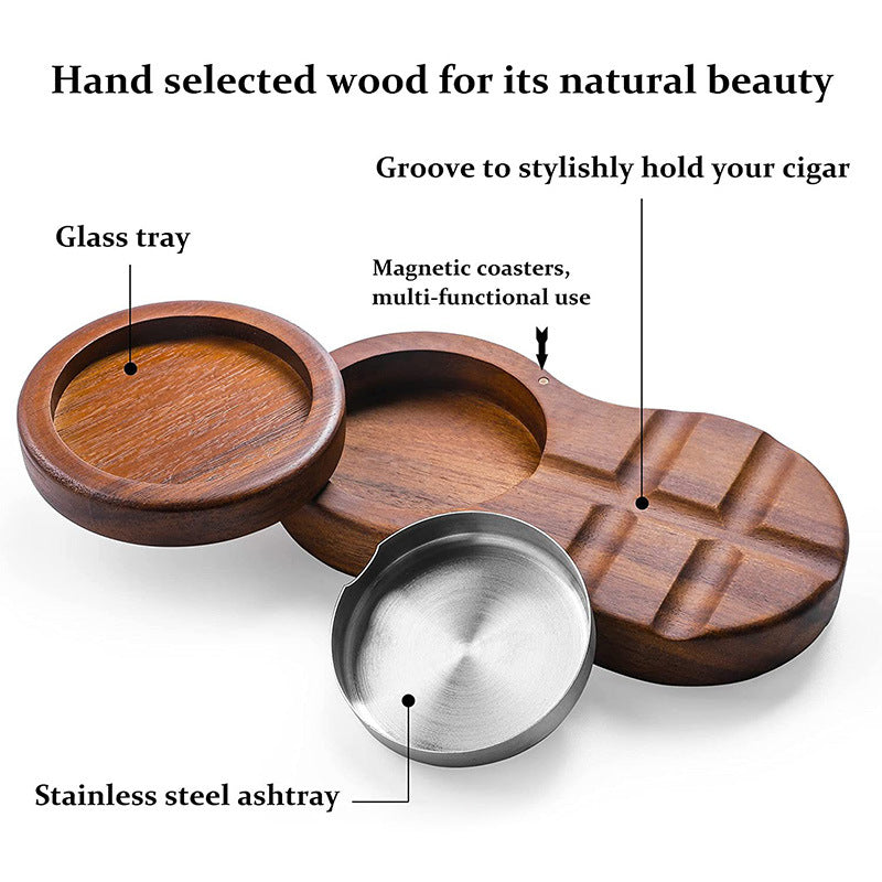 Cigar Ashtray Solid Wood Creative Ornaments