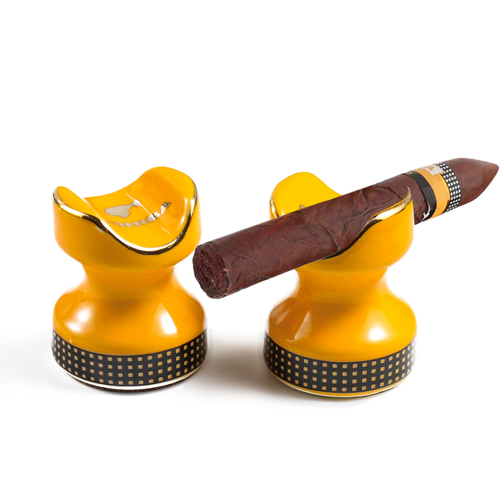 Portable Display Ceramic Cigar Holder With Cigarette Holder