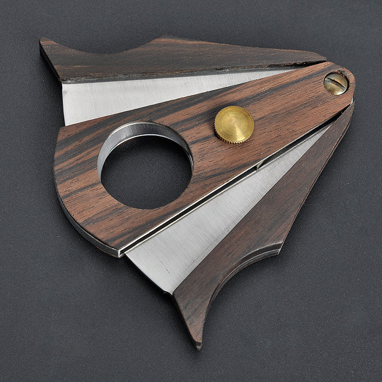 Sandalwood Cigar Cutter Double-edged Personality Style